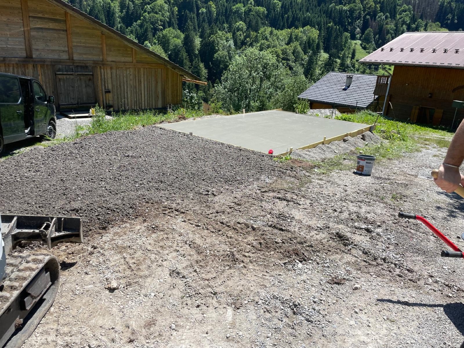 Dalle béton réalisée en Haute-Savoie