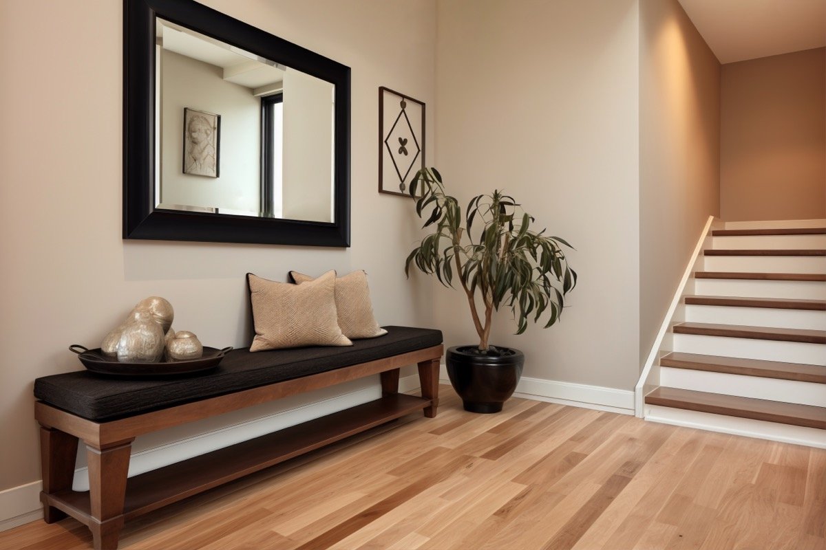 Pose de parquet dans un intérieur rénové